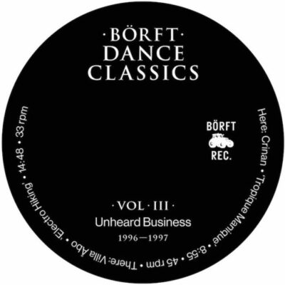 Borft Dance Classics Vol 3 - Unheard Business