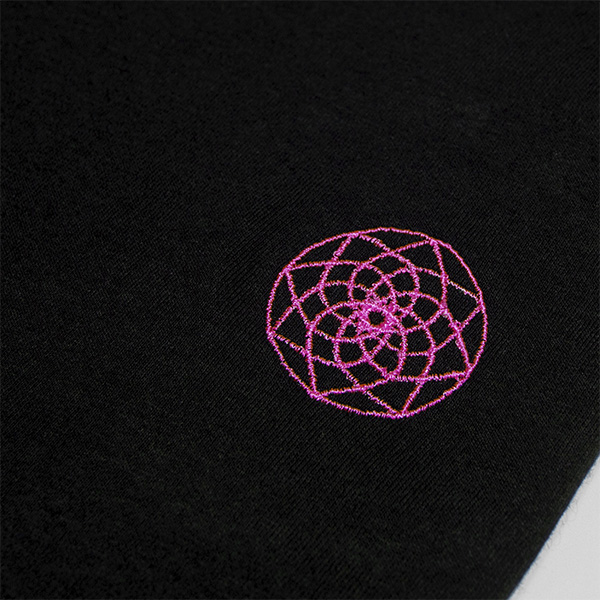 ROSACE T-SHIRT Black / Neon Magenta