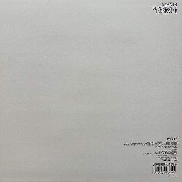 MEANT001_4 Dependance / Ignorance