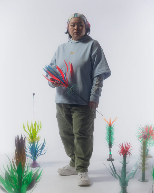 Jigit Daisy double sleeve baby blue hoodie