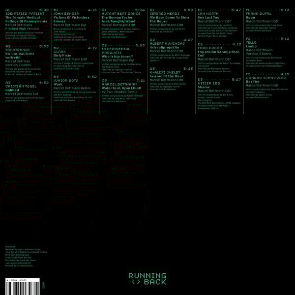 Running Back Mastermix: Marcel Dettmann - Edits & Cuts (3LP) (Repress)