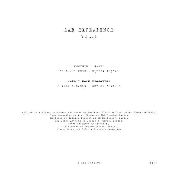 SLAB003_2_600 Lab Experience Vol. 1