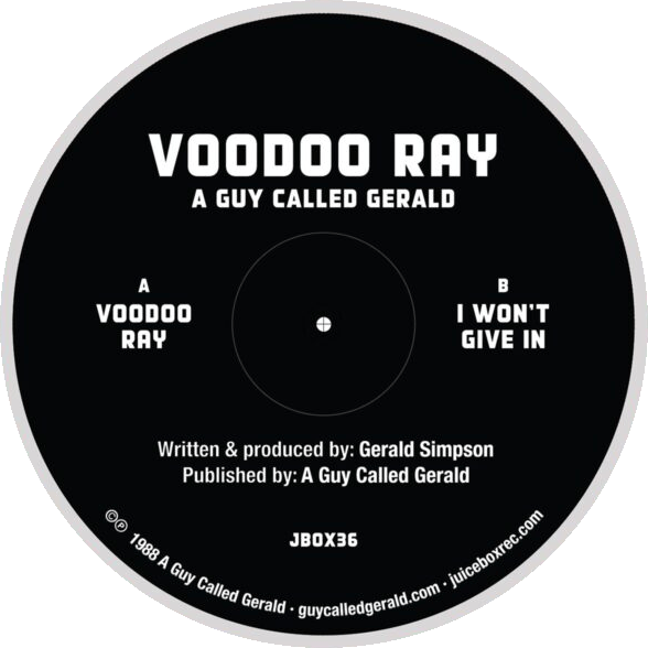 JBOX36 label A (classifier crop) Voodoo Ray EP (2026 repress)